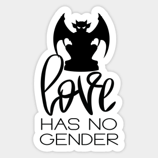 Love Has No Gender Diversity Gargoyle Sticker